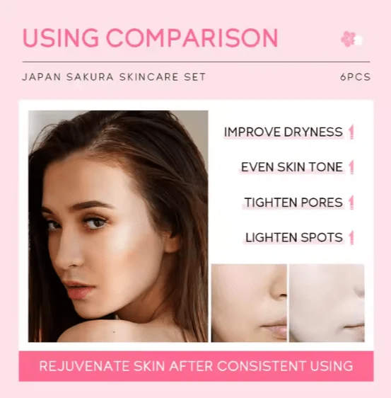 Japan Sakura Skin Care Set | مجموعة العناية بالبشرة ساكورا اليابانية